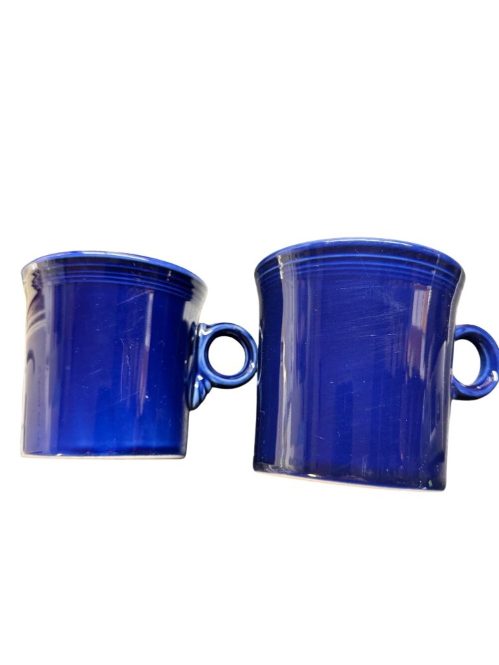 2 X Fiestaware Cobalt Blue Coffee Mugs O -Ring Handle- Homer Laughlin HLC USA - Picture 8 of 10